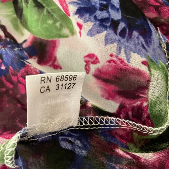 STYLEWE ELENYUN Semi sheer Multicolor Floral Silk Midi Dress with Ivory slip XL - Picture 14 of 16